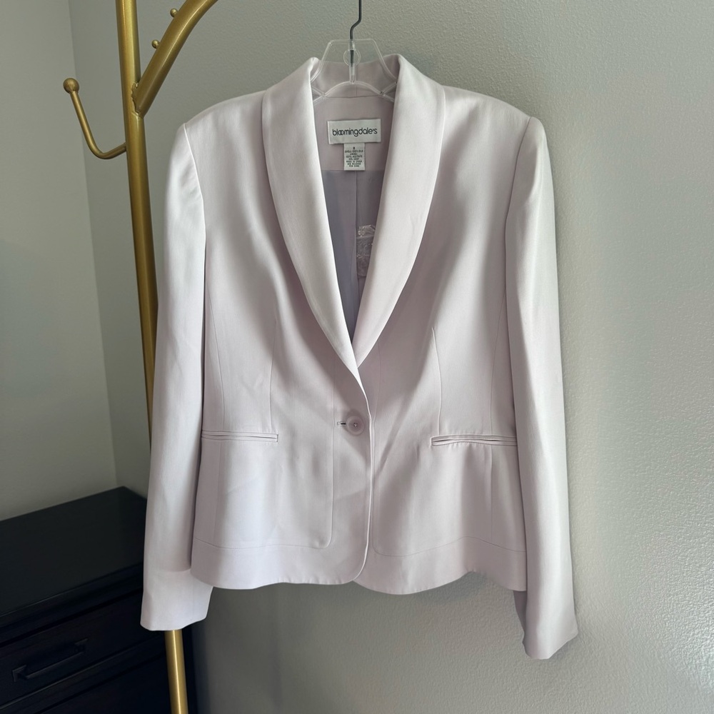 Vintage Bloomingdale’s Lavender Silk Blazer - Size 8